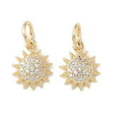 Sol Vedhæng Med Zirkonia - Langtidsholdbar Forgyldt (10,5x9,5mm) - Uniq Perler - 115466