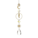 Solfanger-Dråbeformet Glas Suncatcher – 18K Forgyldt (287mm) - Uniq Perler - 124523