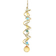 Solfanger Vedhæng – Spiral Med Glas, 18K Forgyldt Messing, (505~510mm) - Uniq Perler - 122004