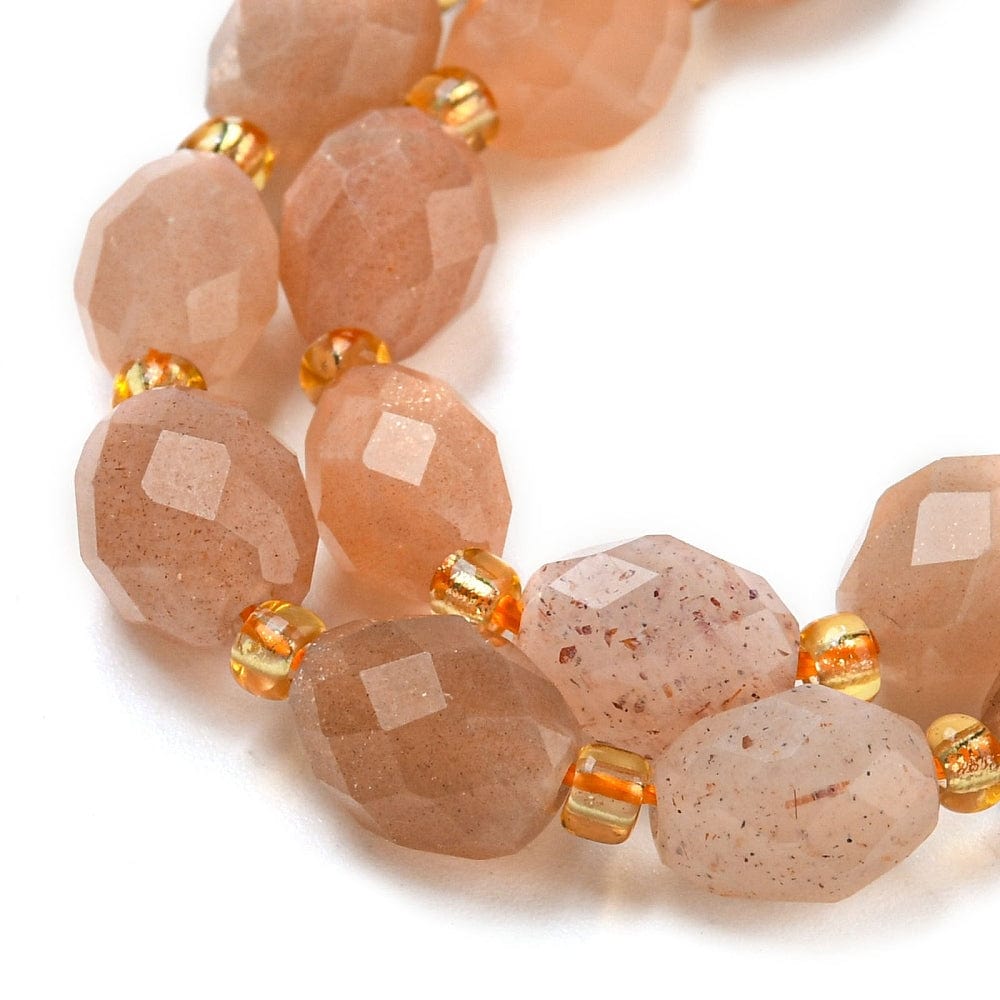 Solsten – Facetteret Oval (8 - 9x6 - 8mm) - Uniq Perler - 115221