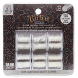 Sølvfarvet - Ekstra slidstærk wire - mix (6 - pak) –(0,51–1,29 mm) - Uniq Perler - 