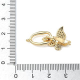 Sommerfugl Lås Med Kubiske Zirkonia – 18K Langtidsholdbar Forgyldt Messing (28mm) - Uniq Perler - 119068