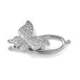 Sommerfugl Lås Med Kubiske Zirkonia – Langtidsholdbar Platinbelagt Messing (28mm) - Uniq Perler - 119067