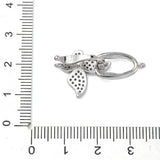 Sommerfugl Lås Med Kubiske Zirkonia – Langtidsholdbar Platinbelagt Messing (28mm) - Uniq Perler - 119067