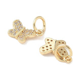 Sommerfugl Vedhæng - Langtidsholdbar Forgyldt (8x11mm) - Uniq Perler - 115474