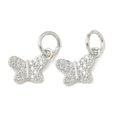 Sommerfugl Vedhæng - Langtidsholdbar Platin Belagt (8x11mm) - Uniq Perler - 115475