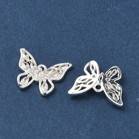 Sommerfugl Vedhæng – Zirkonia Sølvbelagt (14.5mm) - Uniq Perler - 117640