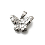 Sommerfugle Vedhæng, Langtidsholdbar Platin Belagt, 12x17,5mm - Uniq Perler - 114522