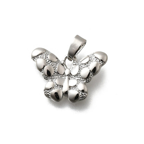 Sommerfugle Vedhæng, Langtidsholdbar Platin Belagt, 12x17,5mm - Uniq Perler - 114522