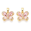 Sommerfugle Vedhæng Med Zirkonia Sten, 18K Forgyldt,(14x11mm) - Uniq Perler - 114733