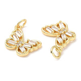 Sommerfugle Vedhæng Med Zirkonia Sten, 18K Langtidsholdbar Forgyldning, 16x13x2,5mm - Uniq Perler - 1111489985