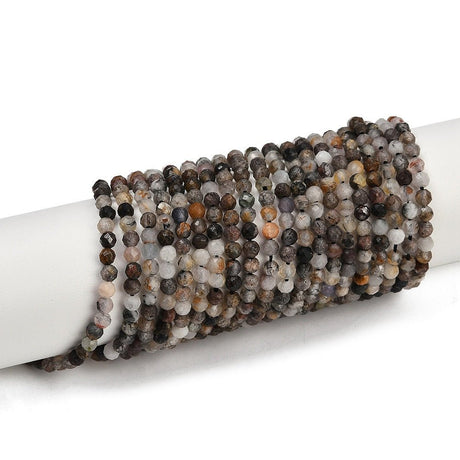 Sort Rutilkvarts Facetterede Perler – Natursten (3,2~3,4mm) - Uniq Perler - 