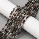 Sort Rutilkvarts Facetterede Perler – Natursten (3,2~3,4mm) - Uniq Perler - 