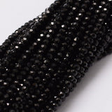 Sort Spinel, Facetteret, Rondel, 2mm - Uniq Perler - 1111490441
