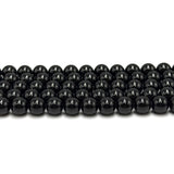 Sort Turmalin Perler – Runde (10mm) - Uniq Perler - 125557