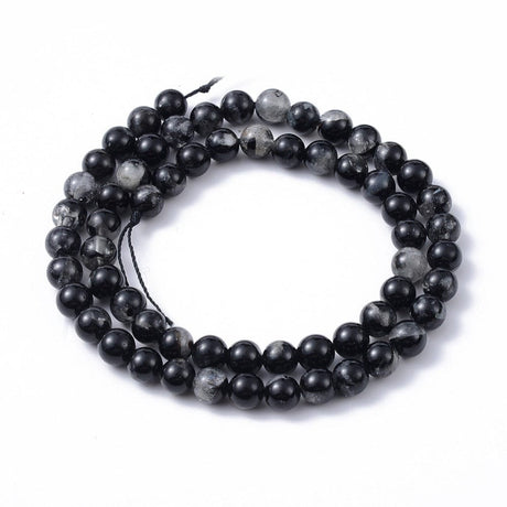 Sort Turmalin Perler – Runde (8mm) - Uniq Perler - 6664567