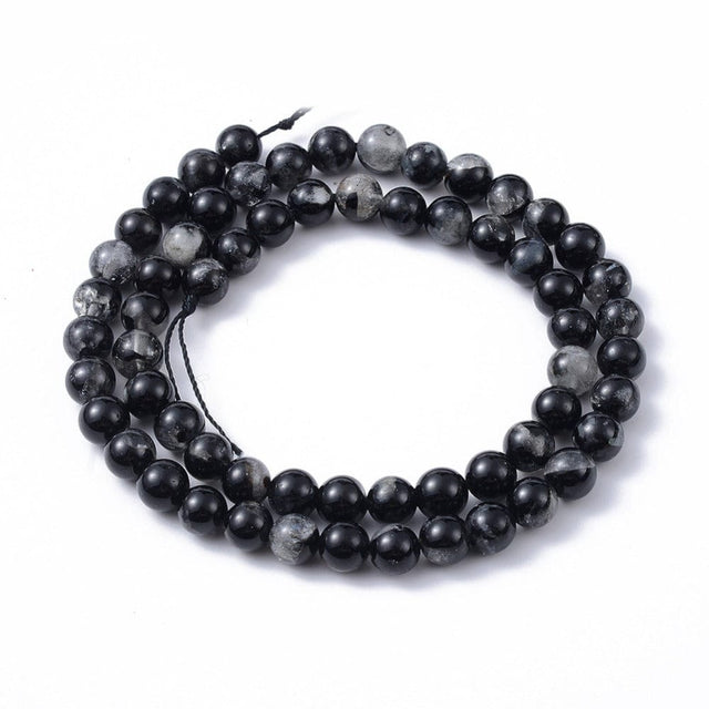 Sort Turmalin Perler – Runde (8mm) - Uniq Perler - 6664567
