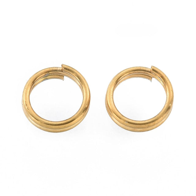 Splitringe - Forgyldt Stål (5x1mm) 20 stk - Uniq Perler - 115543