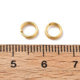 Splitringe i Vandfast Stål – 18K Forgyldt (6mm 10 stk) - Uniq Perler - 116028