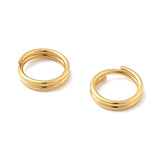 Splitringe i Vandfast Stål – 18K Forgyldt (7mm 10 stk) - Uniq Perler - 116025