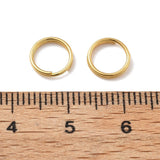 Splitringe i Vandfast Stål – 18K Forgyldt (8mm 10 stk) - Uniq Perler - 116027