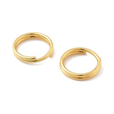 Splitringe i Vandfast Stål – 18K Forgyldt (8mm 10 stk) - Uniq Perler - 116027