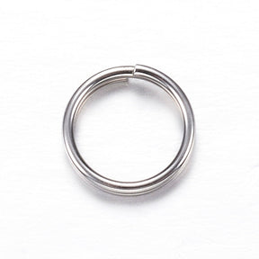 Split rings in Water-resistant Steel – Platinum (8mm 10 pcs) - Uniq Perler - 
