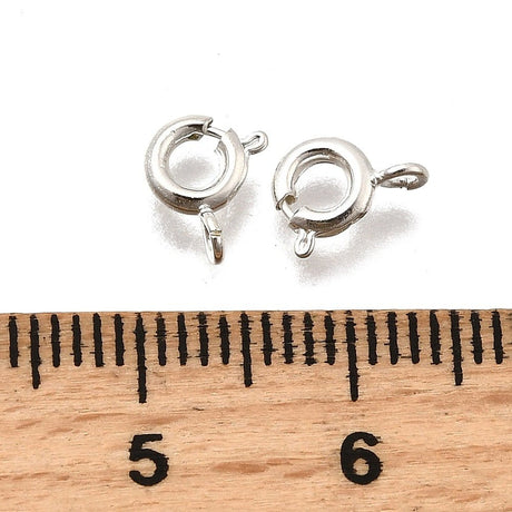 Springlås – Langtidsholdbar 925 Sterling Sølv Belagt Messing (5 x1,6mm) 6 stk. - Uniq Perler - 122141