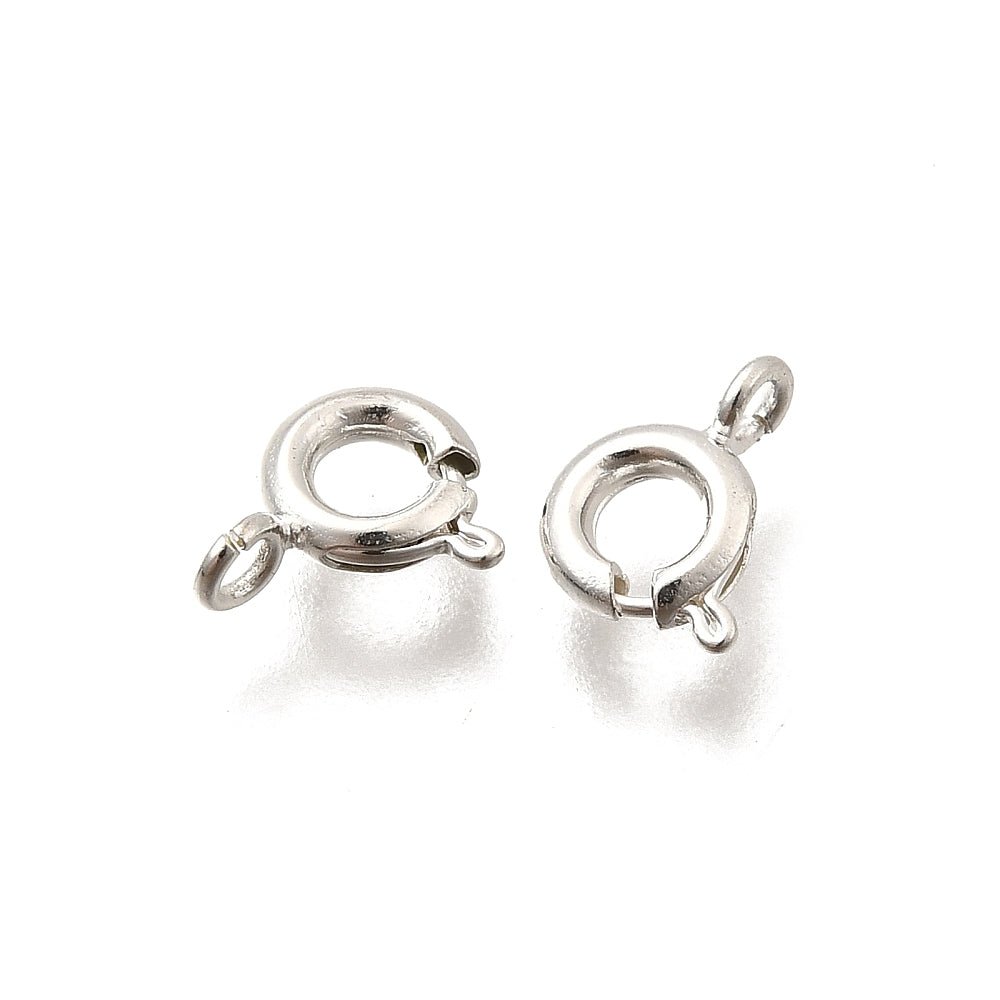 Springlås – Langtidsholdbar 925 Sterling Sølv Belagt Messing (5 x1,6mm) 6 stk. - Uniq Perler - 122141