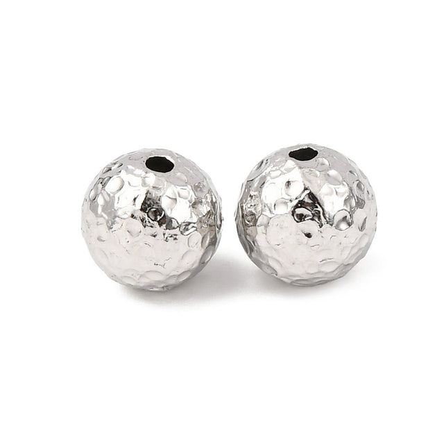 Stål Perler – Rund, Mønstret (10mm) 2 stk. - Uniq Perler - 122889
