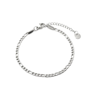 Rustfritt stål Figaro kjede armbånd – Vannfast stål (18cm + 5cm forlengelse) - Uniq Perler - 