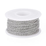 Stål Kæde, 2x1,5x0,4mm - Uniq Perler - 149817