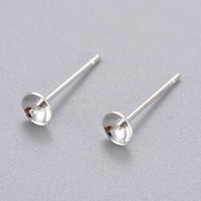 Stahl-Ohrstecker für Topf/Anbohrperlen, 25 Paar - Uniq Perler - 1111489826