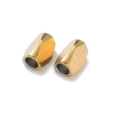 Stål Perler i Vandfast Forgyldt Stål – (6x3mm, 8 stk.) - Uniq Perler - 117426