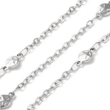 Star Link Kæde, Vandfast Stål, (2,8x2x0,5mm) - Uniq Perler - 114899