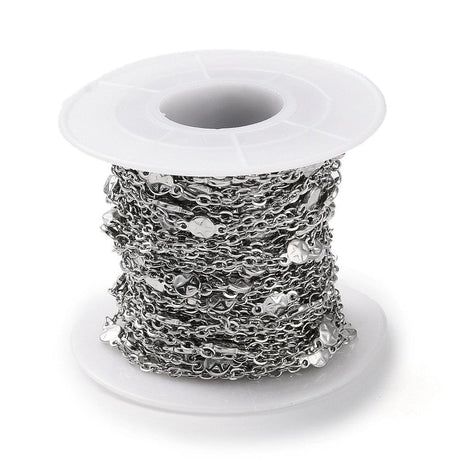 Star Link Kæde, Vandfast Stål, (2,8x2x0,5mm) - Uniq Perler - 114899