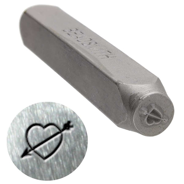 Stempel Med Hjerte Symbol – Stål (6mm) - Uniq Perler - 921884