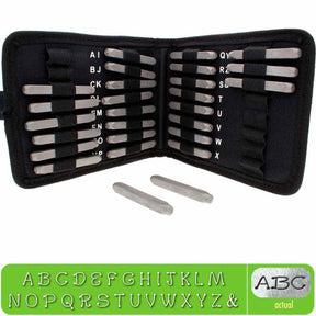 Stempelset mit 27 Buchstaben – Stahl, (3mm) - Uniq Perler - 221931