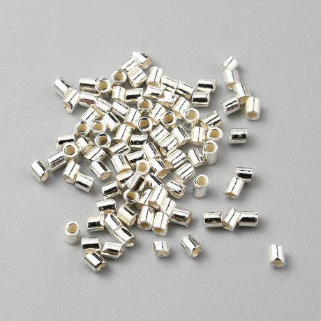 Sterling Sølv 925 Klemmeperler - (1,5x2mm, 10 stk) - Uniq Perler - 13113