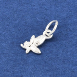 Sterling Sølv 925 Blomster Vedhæng - (10x6x2mm) - Uniq Perler - 