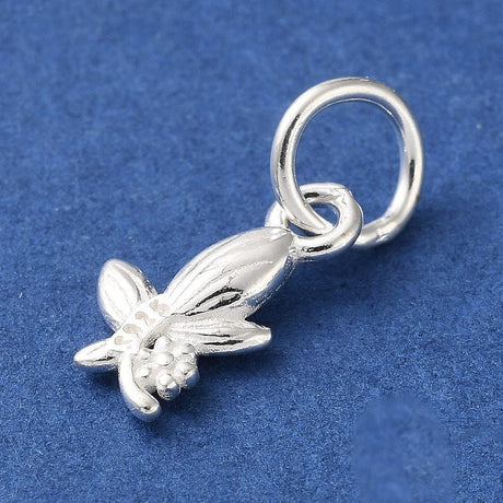 Sterling Sølv 925 Blomster Vedhæng - (10x6x2mm) - Uniq Perler - 