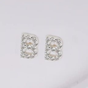 Sterling Silber 925 Buchstaben Ohrstecker - Uniq Perler - 1111490075