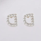 Sterling Sølv 925 Bogstav Ørestikkere - Uniq Perler - 1111490077