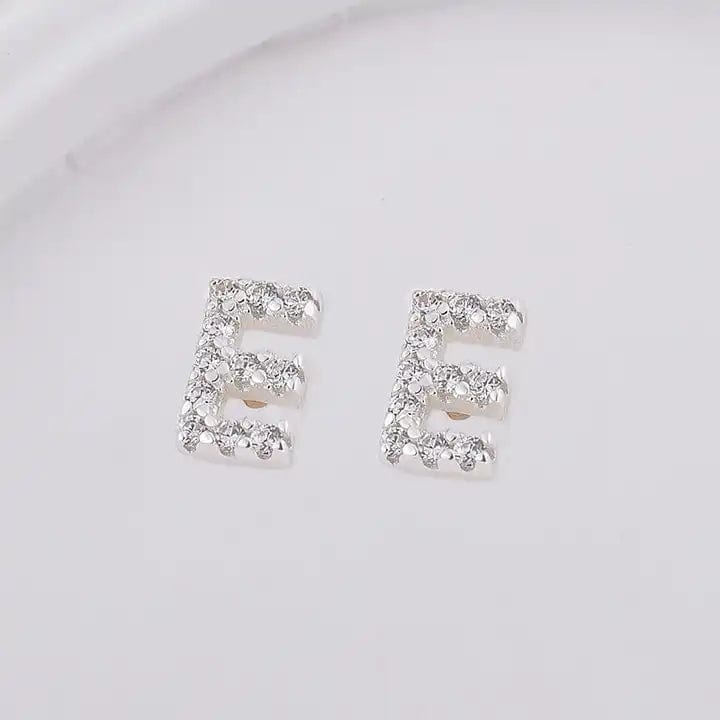 Sterling Sølv 925 Bogstav Ørestikkere - Uniq Perler - 1111490078