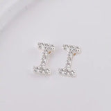 Sterling Sølv 925 Bogstav Ørestikkere - Uniq Perler - 1111490082