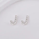 Sterling Sølv 925 Bogstav Ørestikkere - Uniq Perler - 1111490083