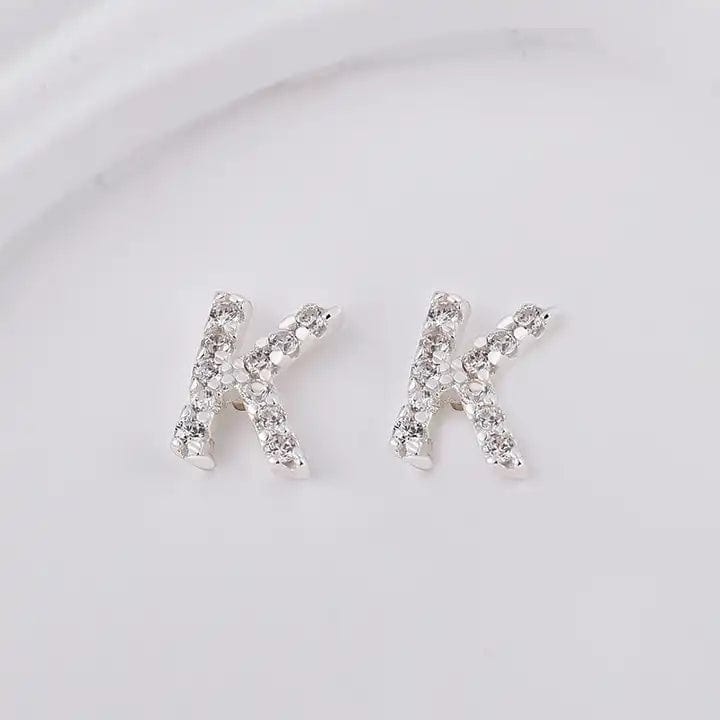 Sterling Sølv 925 Bogstav Ørestikkere - Uniq Perler - 1111490084