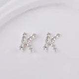 Sterling Sølv 925 Bogstav Ørestikkere - Uniq Perler - 1111490084