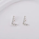 Sterling Sølv 925 Bogstav Ørestikkere - Uniq Perler - 1111490085