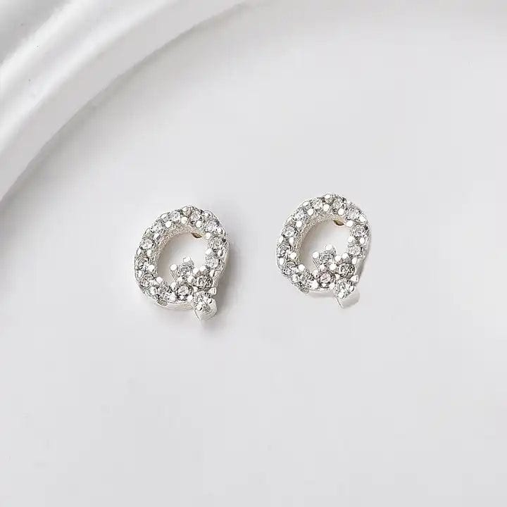 Sterling Sølv 925 Bogstav Ørestikkere - Uniq Perler - 1111490090